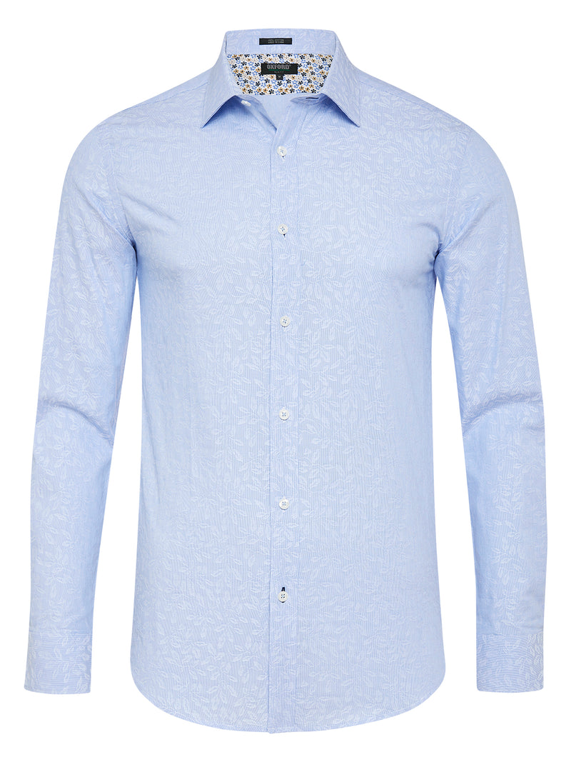 BECKTON JACQUARD SHIRT LIGHT BLUE