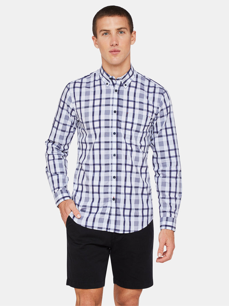 UXBRIDGE CHECKED SHIRT NAVY/WHITE