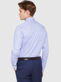 BECKTON CHECKED SHIRT PURPLE/SKY