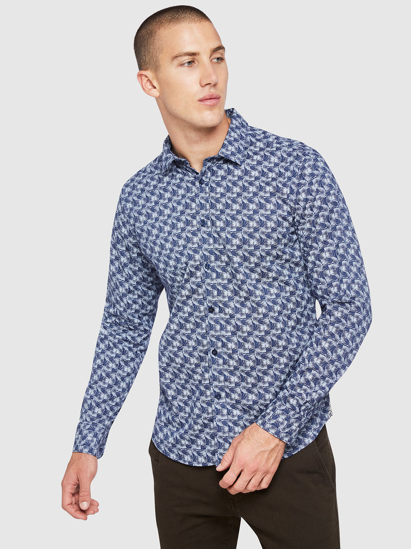 KENTON PRINTED SHIRT PETROL