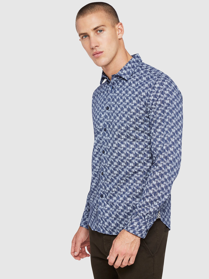 KENTON PRINTED SHIRT PETROL