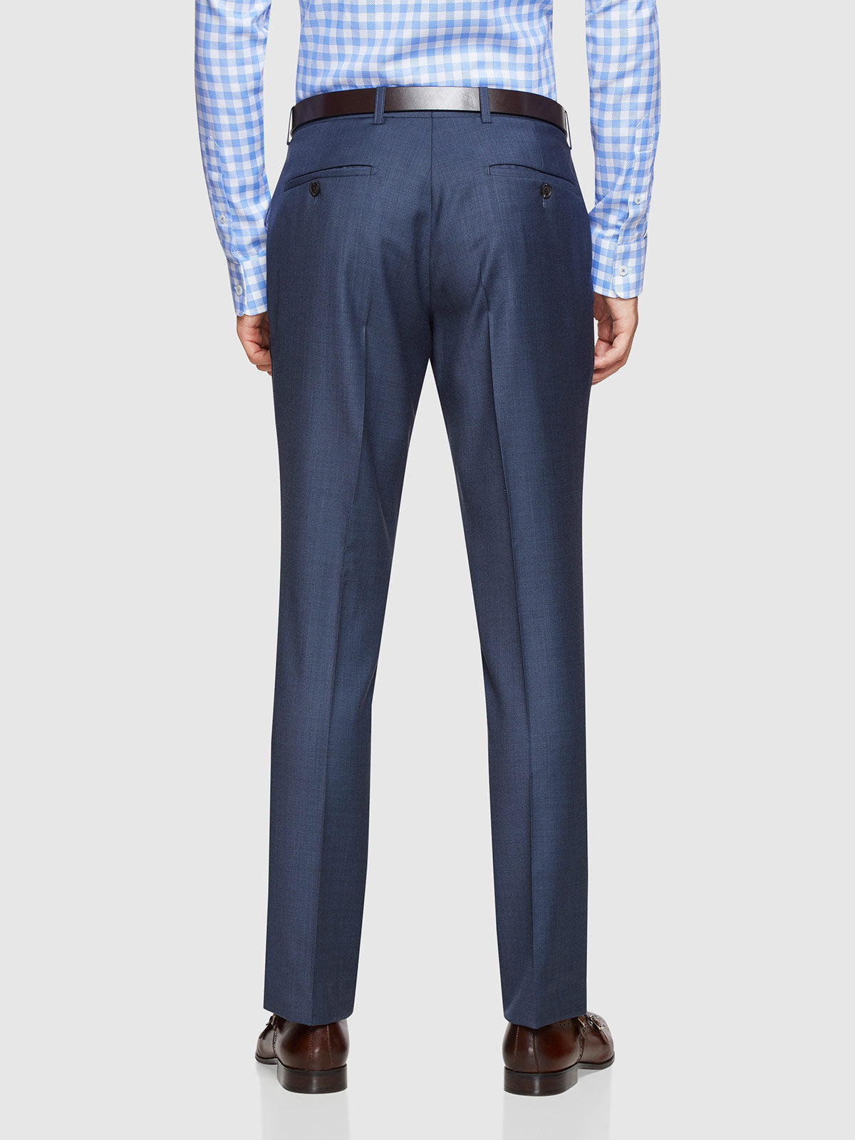 HOPKINS WOOL SUIT TROUSERS PETROL