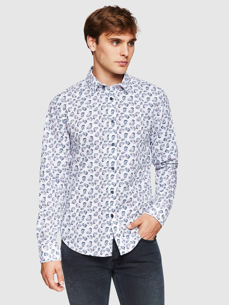 KENTON PRINTED SHIRT NAVY