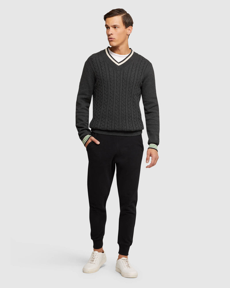 LOGAN CRICKET KNIT PULLOVER MENS KNITWEAR