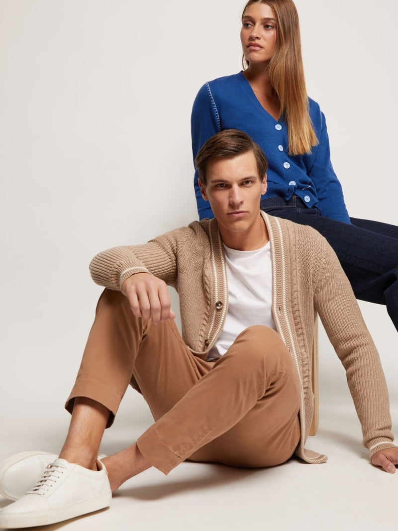 CAVILL CABLE CARDIGAN MENS KNITWEAR