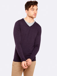 PERRY V-NECK WITH TIPPING PULLOVERX