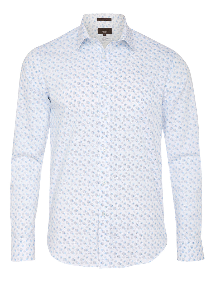 BECKTON PRINTED LUXURY SHIRT BLUE