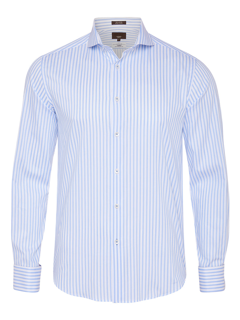 KENSINGTON F/C STRPE LUXURY SHIRT