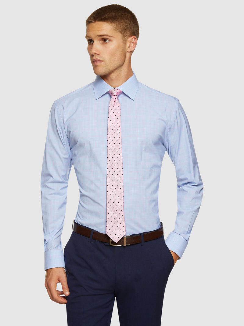 ISLINGTON CHECKED LUXURY SHIRT SKY/PINK