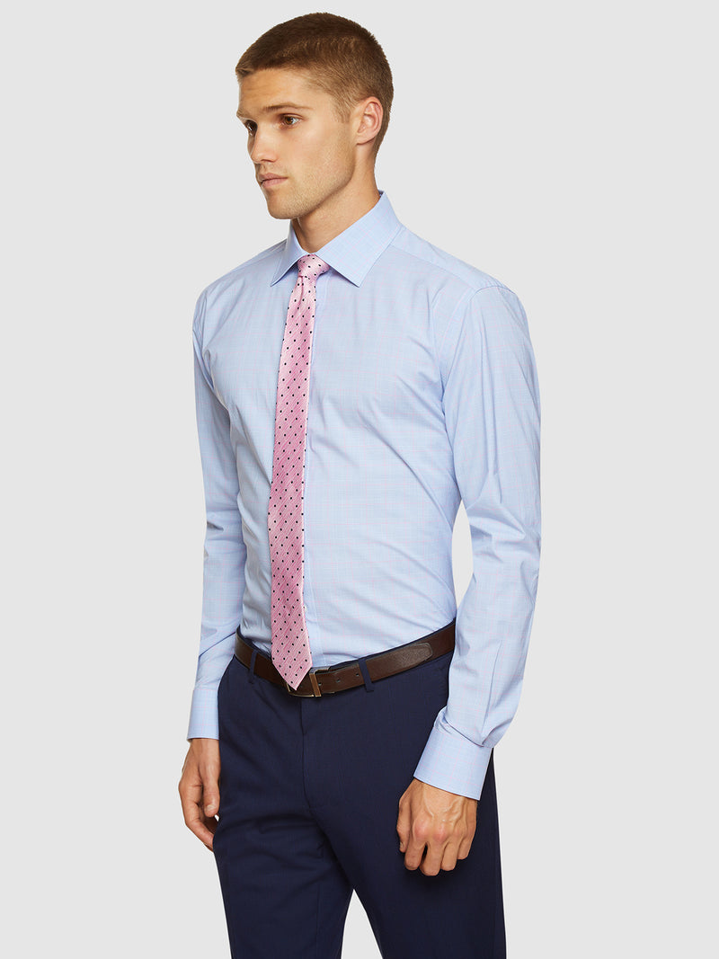 ISLINGTON CHECKED LUXURY SHIRT SKY/PINK