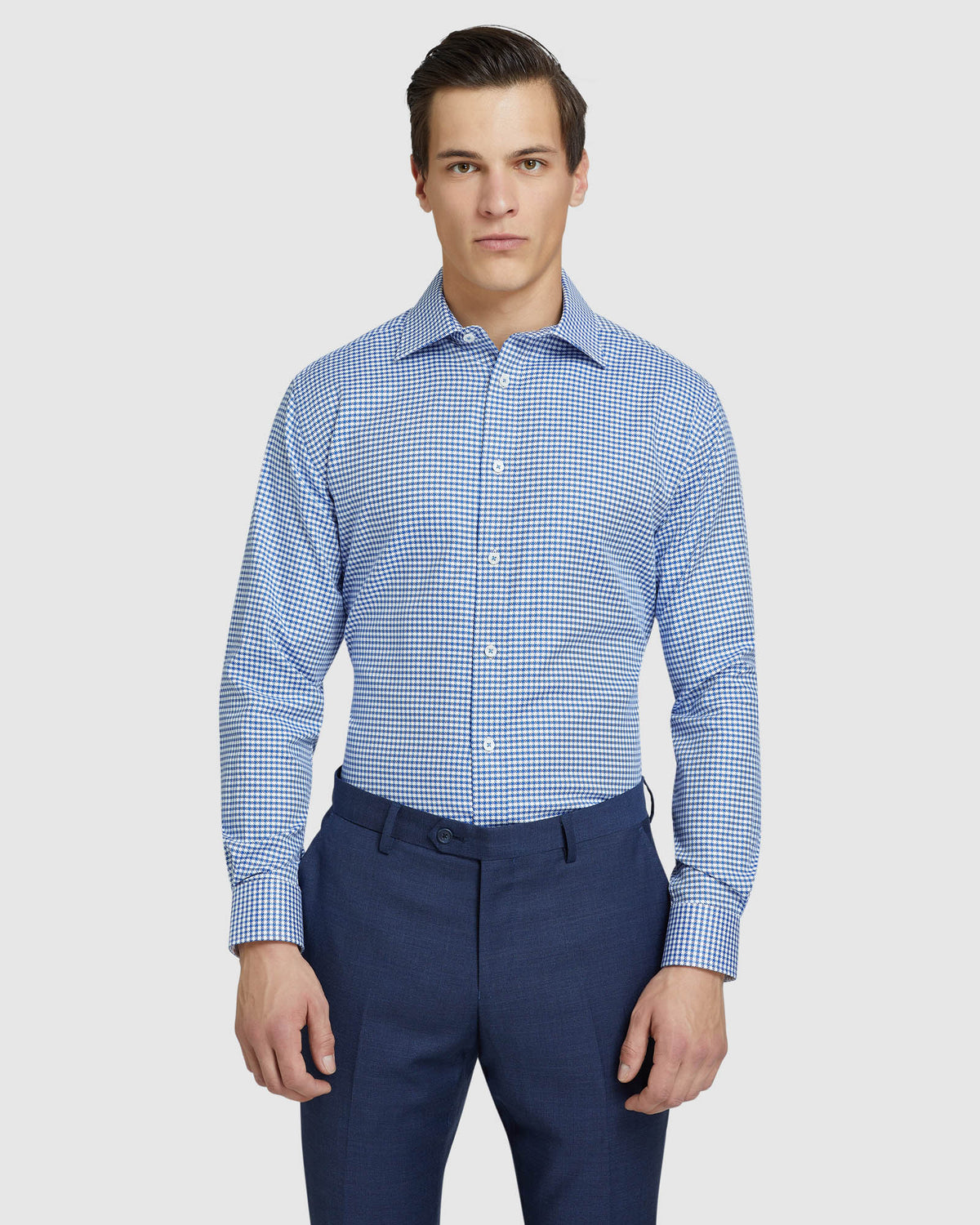 ISLINGTON DOBBY LUXURY SHIRT FRENCH BLUE