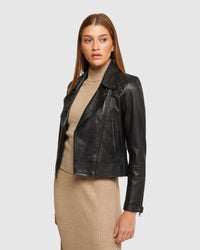 EMMA BIKER LEATHER JACKET WOMENS SUITS JKTS COATS