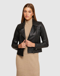 EMMA BIKER LEATHER JACKET WOMENS SUITS JKTS COATS