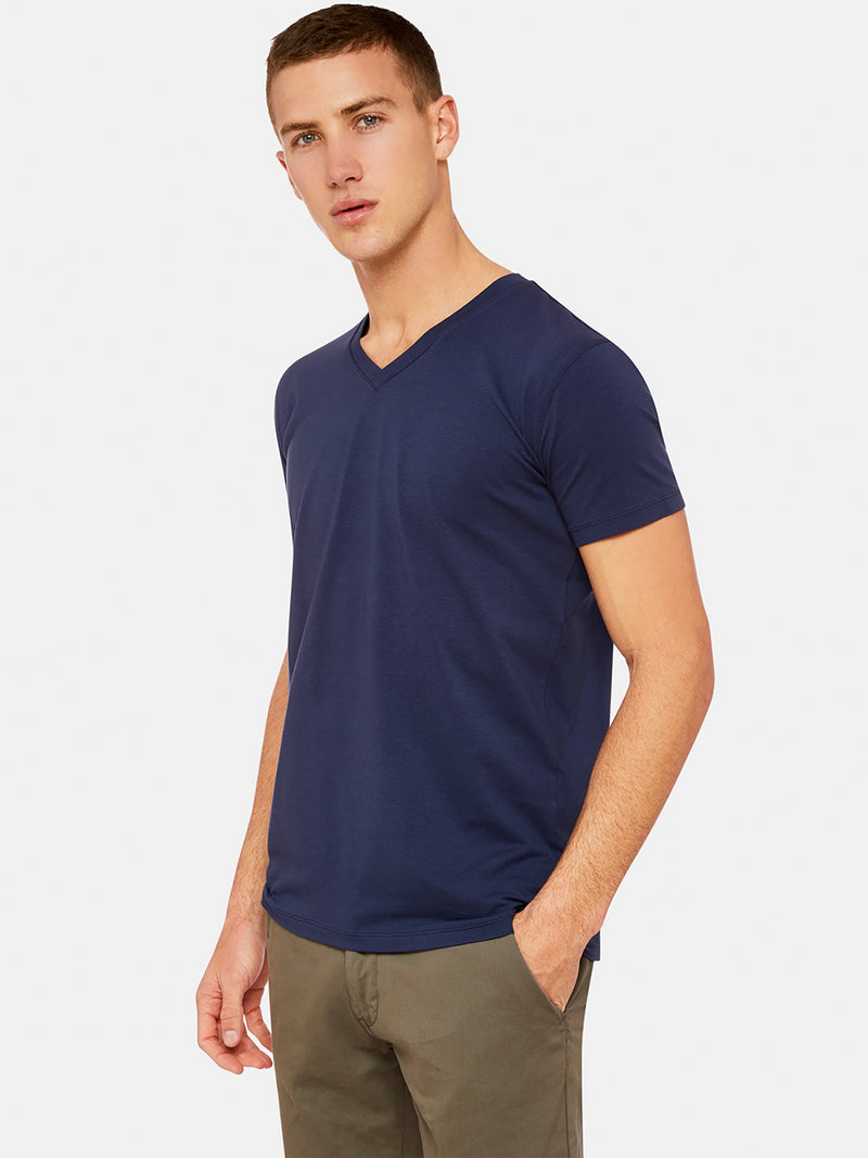 PETER STRETCH V-NECK T-SHIRT