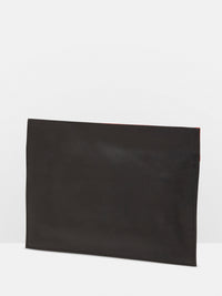 BROOKE CONTRAST COLOUR CLUTCH BLACK/CORAL