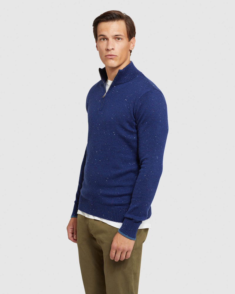 MICKY DONEGAL ZIP COLLAR KNIT - PREORDER (~23 March, 2022) MENS KNITWEAR