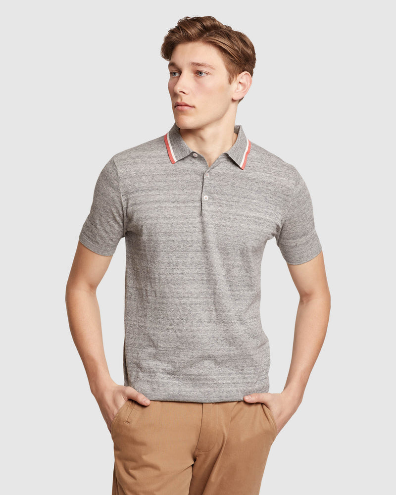 NEWTON KNITTED COTTON POLO MENS KNITS