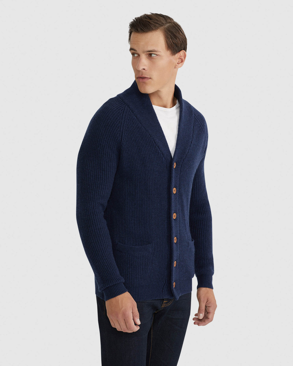 OSCAR WOOL RICH KNIT CARDIGAN – Oxford Shop