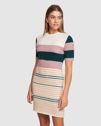 SHELLY JACQUARD KNIT MINI DRESS WOMENS DRESSES