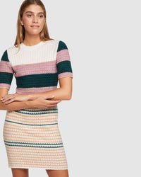 SHELLY JACQUARD KNIT MINI DRESS WOMENS DRESSES