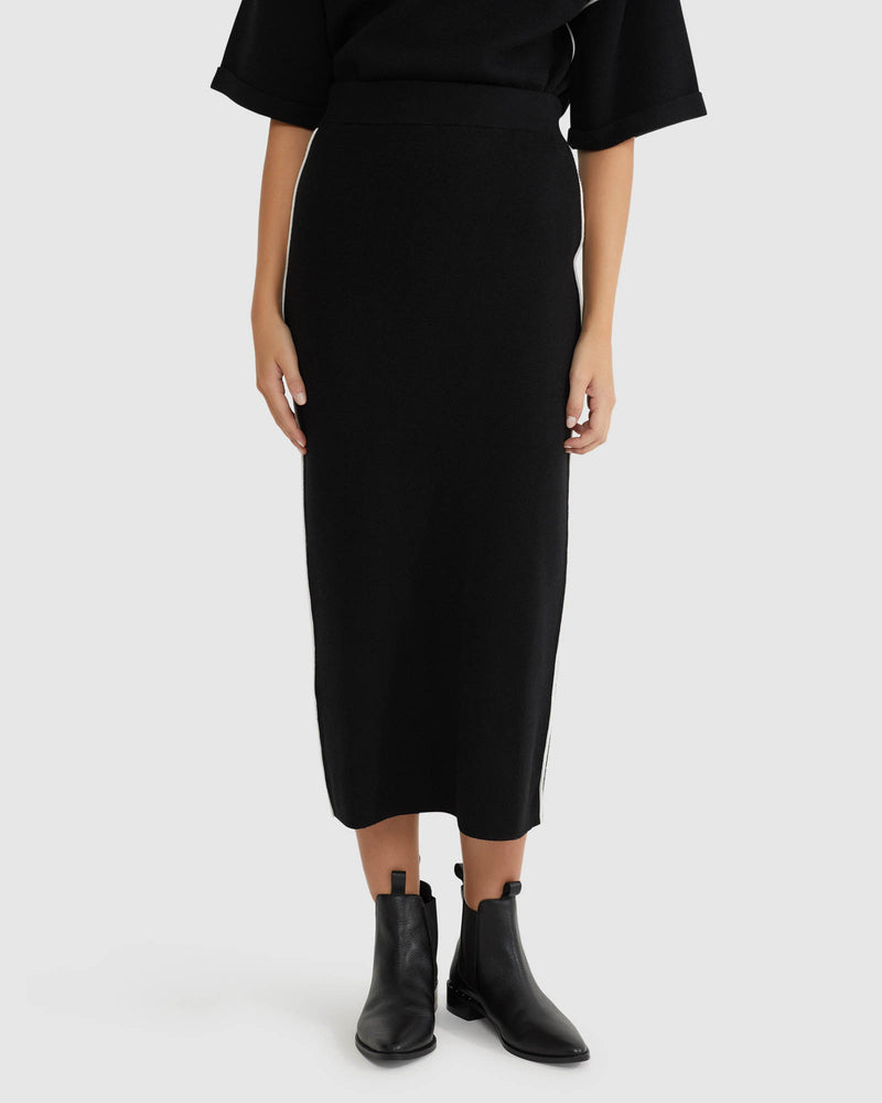 BIRDIE TRIM MIDI SKIRT WOMENS SKIRTS