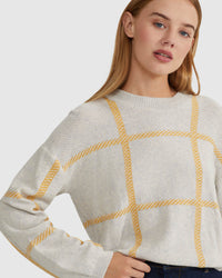 PEGGY GRAPHIC CREW NECK KNIT TOP WOMENS KNITWEAR