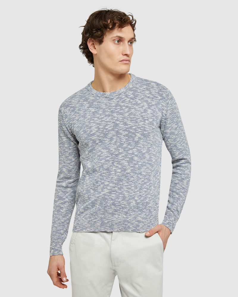 JEFF CREW NECK KNIT SKY