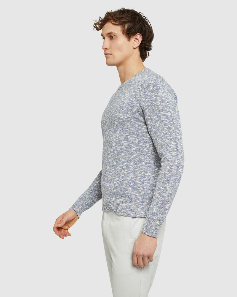 JEFF CREW NECK KNIT SKY