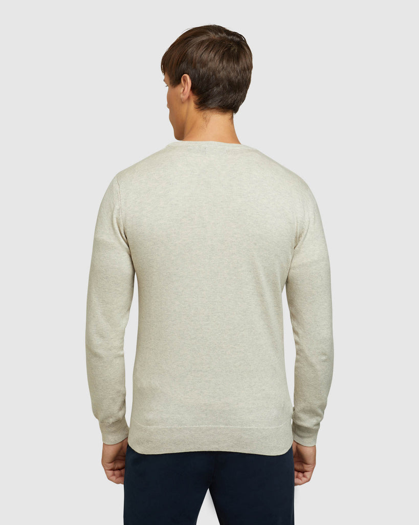 CREW NECK COTTON CASHMERE PULLOVER – Oxford Shop