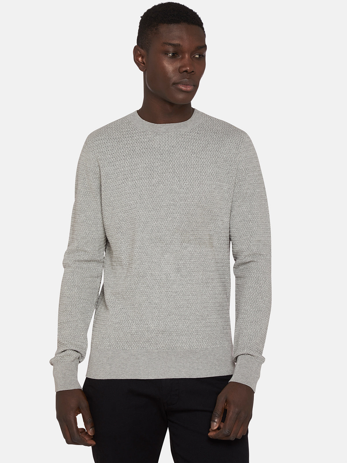 FLETCHER TEXTURED COTTON CREW NECKX