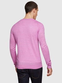 WOOL VISCOSE V-NECK KNIT