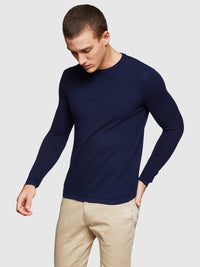 BARTON TEXTURED CREW NECK PULLOVER