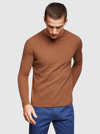 BARTON TEXTURED CREW NECK PULLOVER