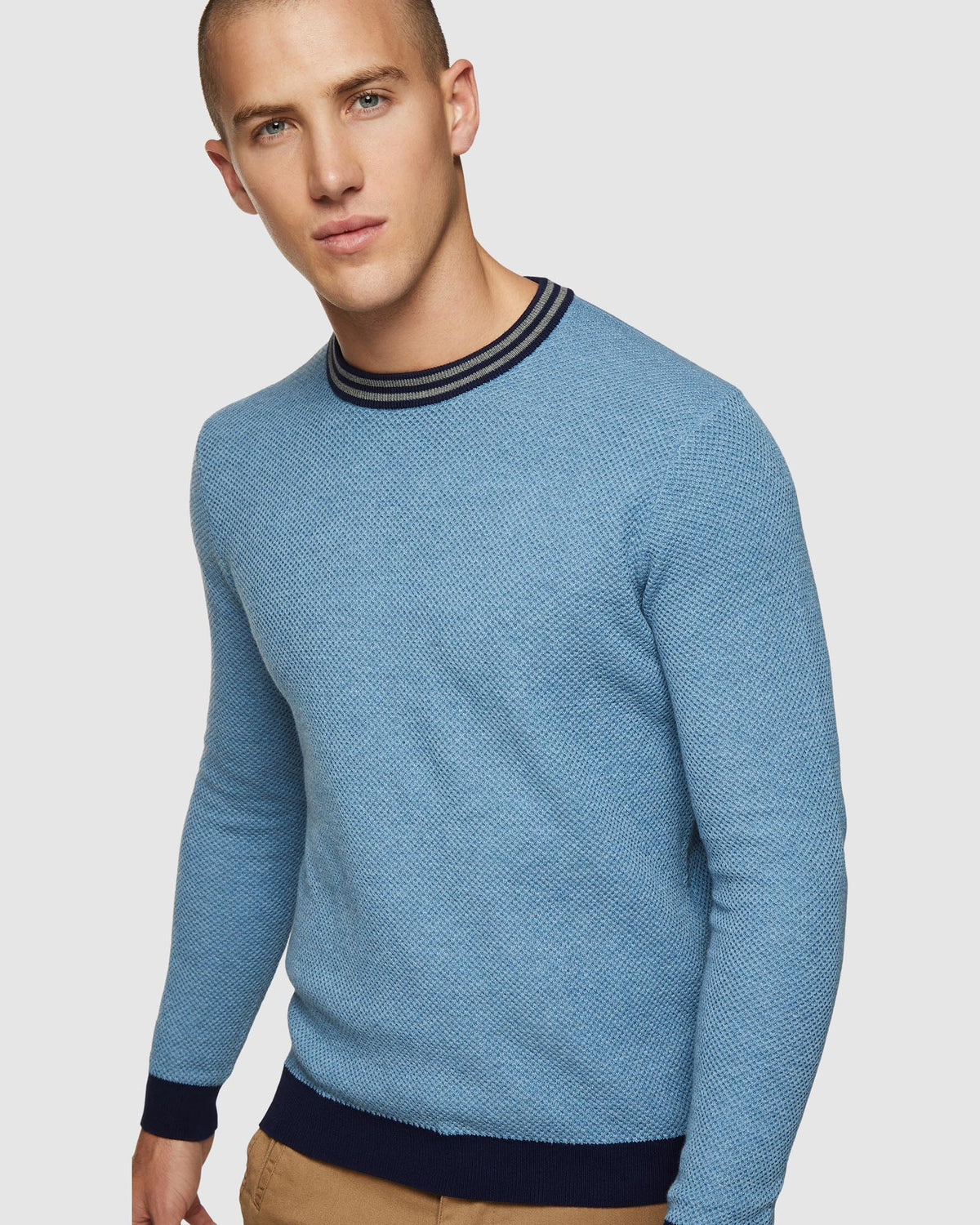 FRED CREW NECK TEXTURED PULLOVER