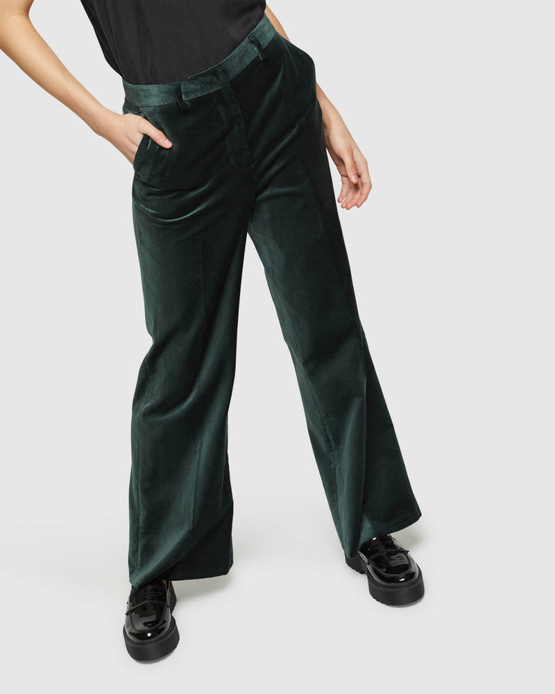 LAUREN VELVET TROUSERS WOMENS PANTS