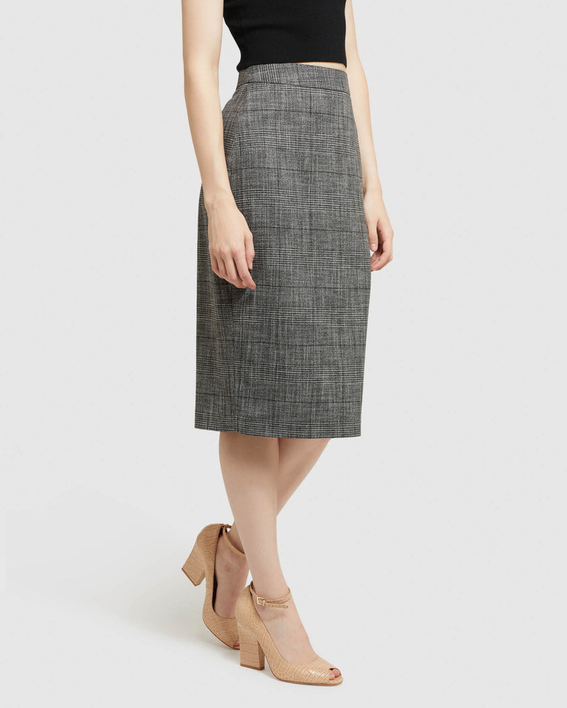 PEGGY CHECKED SUIT SKIRT WOMENS SUITS JKTS COATS