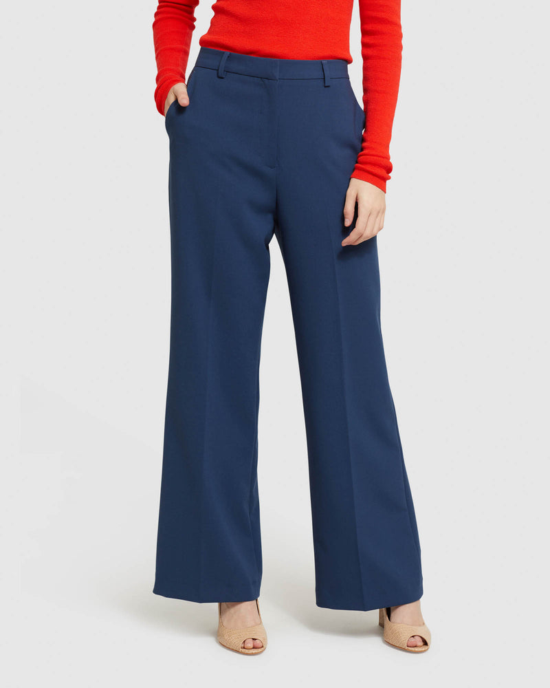 LAUREN WIDE LEG TROUSERS WOMENS PANTS