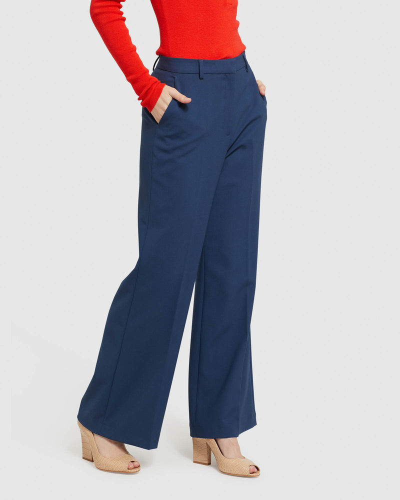 LAUREN WIDE LEG TROUSERS WOMENS PANTS