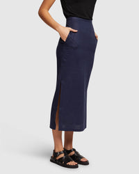 MIA LINEN SKIRT WOMENS SKIRTS