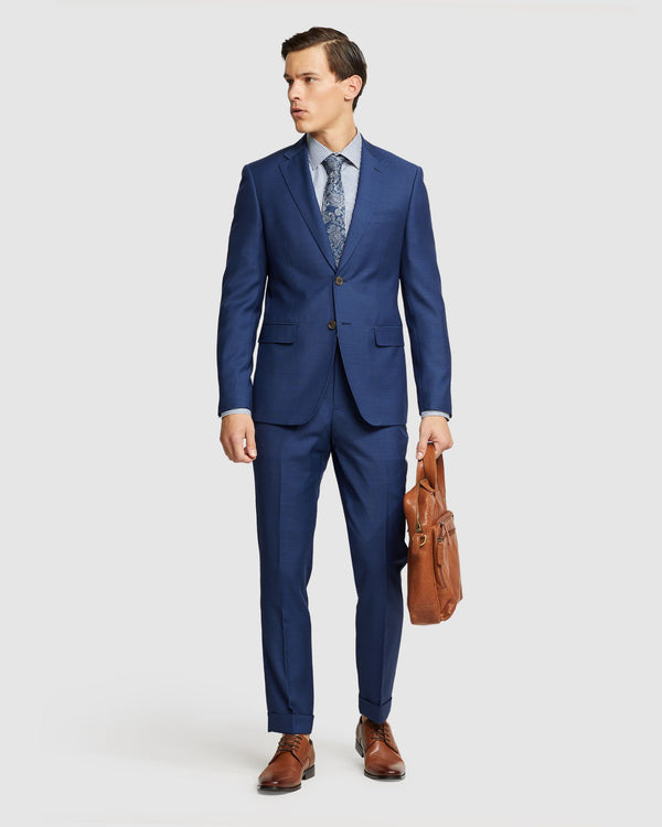 BYRON FOLDED CUFF WOOL SUIT TROUSERS – Oxford Shop