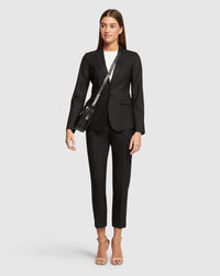 ALEXA WOOL STRETCH SUIT JACKET WOMENS SUITS JKTS COATS