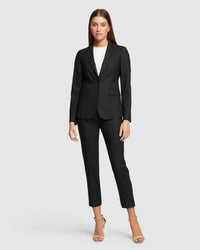 ALEXA WOOL STRETCH SUIT JACKET WOMENS SUITS JKTS COATS