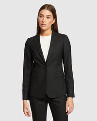 ALEXA WOOL STRETCH SUIT JACKET WOMENS SUITS JKTS COATS