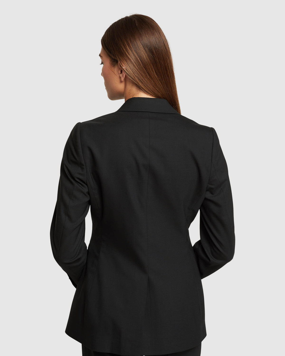 EBONY WOOL STRETCH SUIT JACKET WOMENS SUITS JKTS COATS