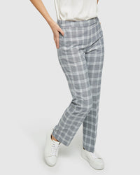 DANICA SUIT TROUSERS NAVY CHECK