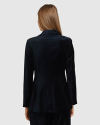 RAFFI BLACK VELVET JACKET BLACK