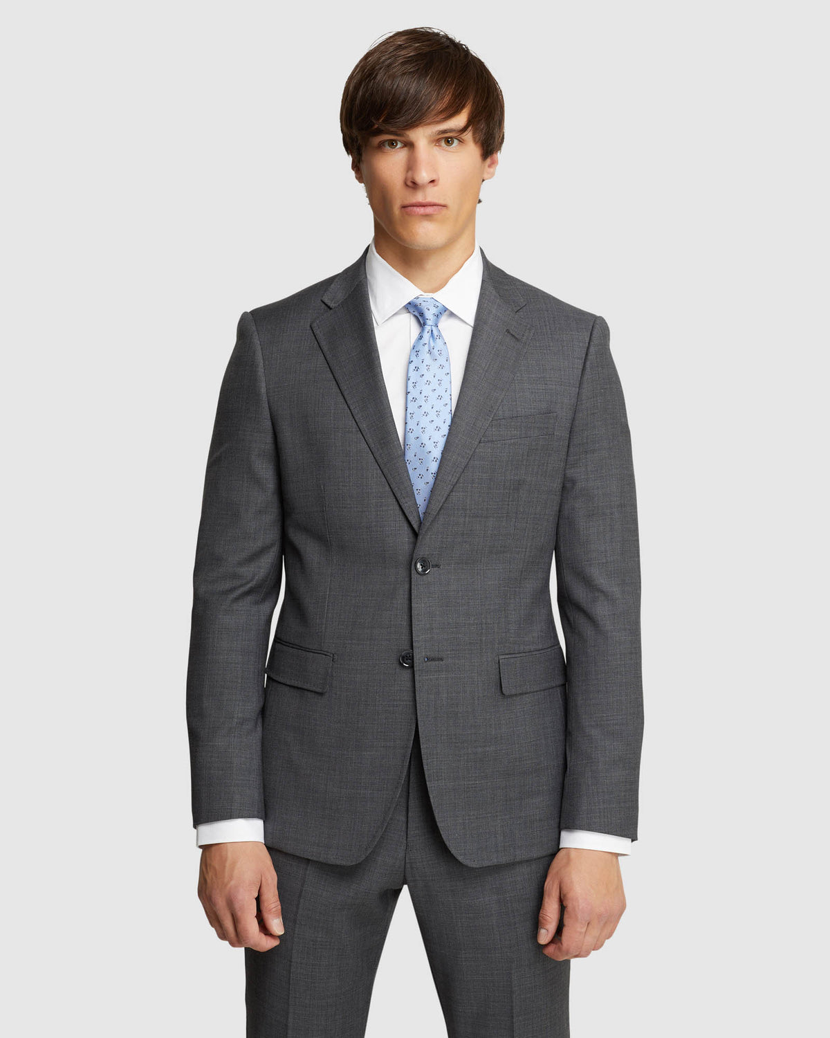 BYRON WOOL STRETCH SUIT JACKET GREY