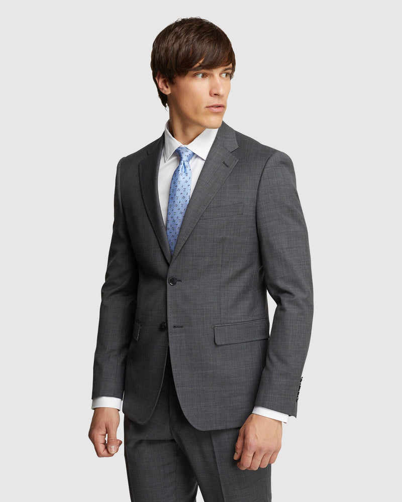 BYRON WOOL STRETCH SUIT JACKET GREY