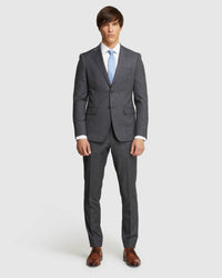 BYRON WOOL STRETCH SUIT JACKET GREY