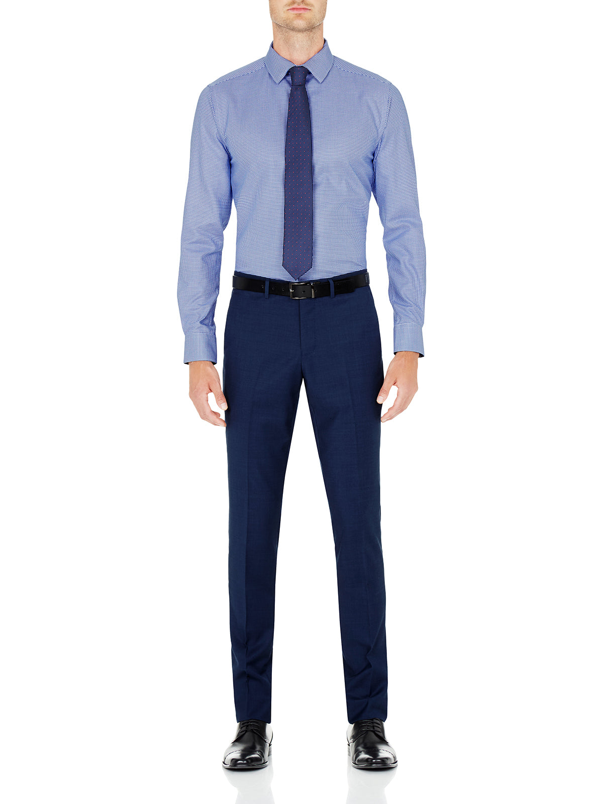 T27 WOOL SUIT TROUSERS BLUE